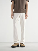 Men's White Basic Washed Jeans